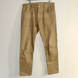 Alex Crane Canvas Cham Button Fly Pants Straight Men’s 33x30 Tan